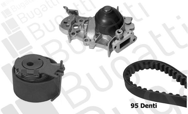 BUGATTI KBU10010A Kit cinghia distribuzione, pompa acqua Larghezza 1: 23,4 mm, per trasmissione cinghia dentata
