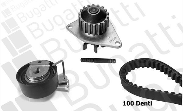 BUGATTI KBU10012C Kit cinghia distribuzione, pompa acqua Larghezza 1: 17 mm, per trasmissione cinghia dentata