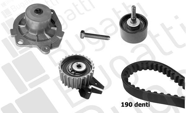 BUGATTI KBU5013A Kit cinghia distribuzione, pompa acqua Larghezza 1: 24 mm, per trasmissione cinghia dentata