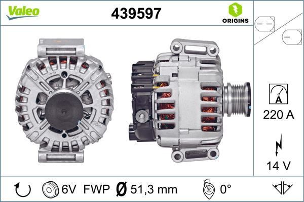 Valeo Alternatore 14V 150 Amp per Mercedes Sprinter